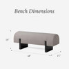 MAVEN LANE JUNO MODERN WOODEN UPHOLSTERED BENCH - REFINED BLACK