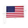 Pack of 2 US American Car Flag with Window Clip 17" x 12"