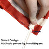 Pack of 2 US American Car Flag with Window Clip 17" x 12"