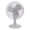 ALERA 12" 3-SPEED OSCILLATING DESK FAN, PLASTIC - WHITE