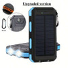 WINSWAY PORTABLE SOLAR PANEL POWER BANK, 10000MAH - BLUE/BLACK New