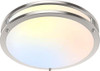 TOBUSA 10" LED Flush Mount Ceiling Light 5 Color Modern Round - Brushed Nickle
