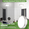 TOBUSA 10" LED Flush Mount Ceiling Light 5 Color Modern Round - Brushed Nickle