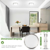 TOBUSA 10" LED Flush Mount Ceiling Light 5 Color Modern Round - Brushed Nickle