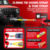 FITHOIST DRILL POWERED PORTABLE WINCH 1000LBS, 40FT PORTABLE DRILL - RED