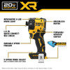 DEWALT 20V MAX 1/4 HYDRAULIC IMPACT DRIVER QUIET BRUSHLESS TOOL ONLY - YELLOW