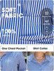 EXLURA WOMENS SUMMER 2PCSSTRIPED LONG SLEEVE BUTTON SHIRTS  SKIRT SIZE: S - BLUE