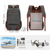 TZOWLA CANVAS LAPTOP BACKPACK BAG FITS UP TO 15.6" - DARK GREY