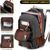TZOWLA CANVAS LAPTOP BACKPACK BAG FITS UP TO 15.6" - DARK GREY