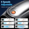 RAREKOAS PORTABLE NECK FAN HANDS-FREE 6 SPEEDS 6000 MAH BATTERY RECHARGEABLE