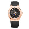 TUCCI ITALY PRECISIONE UNISEX SILICONE WRIST WATCH - ROSE TONE BLACK