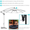 Sunnydaze 10' Solar Offset Patio Umbrella, Solar LED Lights, RUL-069 - Sunshine