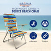 CABANA BEACH FOLDING BEACH CHAIR 4 POSITION FOLDABLE CAMPING BOLD CANDY STRIPE