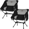 Overmont Ultralight Portable Camping Chair- Backpacking Chair - Black