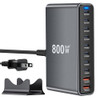 HONGYEE YMX-800W USB C CHARGER BLOCK 800W CHARGING STATION, 10 PORT FAST CHARGER