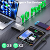 HONGYEE YMX-800W USB C CHARGER BLOCK 800W CHARGING STATION, 10 PORT FAST CHARGER