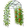 FOLLOOK GARDEN ARCH TRELLIS CLIMBING PLANTS OUTDOOR 7.8 FT TALL, BLACK
