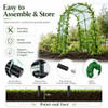 FOLLOOK GARDEN ARCH TRELLIS CLIMBING PLANTS OUTDOOR 7.8 FT TALL, BLACK