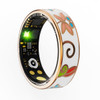 NOVAMOS R2 FLORAL ENAMELS ART SMART RING SIZE 8 - FLORAL ENAMELS