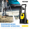VEVOR ELECTRIC PRESSURE WASHER, 2000 PSI 1.76 GPM, HOSE, FOAM CANNON - BLACK
