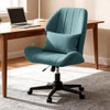ZZW CRISS CROSS CHAIR WITH WHEELS, WIDE CROSS LEGGED OFFICE CHAIR - BLUE