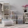 IRIS USA 4 PACK STORAGE BINS WITH LIDS 58 QUART 587053-4P - BPA-FREE - CLEAR