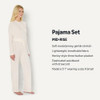 AMAZON ESSENTIALS X SOFIA GRAINGE WOMEN'S LONG SLEEVE HENLEY PAJAMA SET IVORY L New