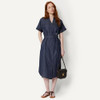 Amazon Essentials Women Short Sleeve Dress with Belt Dark Midnight XL