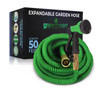 GROWGREEN 3/4 IN. X 50 FT. EXPANDABLE GARDEN HOSE 8-PATTERN SPRAY NOZZLE - GREEN