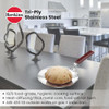 HAWKINS 24 CM TAVA TRIPLY STAINLESS STEEL TAWA SSTV24 - SILVER