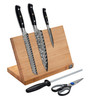 HENCKELS COMPASS DAMASCUS 6-PC MAGNETIC EASEL DAMASCUS KNIFE SET - SILVER