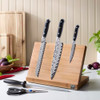 HENCKELS COMPASS DAMASCUS 6-PC MAGNETIC EASEL DAMASCUS KNIFE SET - SILVER