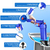 BMDYJK TOILET PLUNGER SET DRAIN CLOG REMOVER 4 SIZED SUCKERS TP-GG - BLUE
