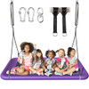 EVERYFUN TREE SWING KIDS ADULTS, 60" WATERPROOF RECTANGLE PLATFORM - PURPLE
