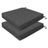 GENERIC OUTDOOR PREMIUM DINING SEAT CUSHION 2-PACK - CHARCOAL GRAY