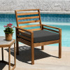 GENERIC OUTDOOR PREMIUM DINING SEAT CUSHION 2-PACK - CHARCOAL GRAY