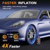ZUZEE TIRE INFLATOR PORTABLE AIR COMPRESSOR, 4X FASTER 150PSI - ORANGE