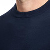 44S6S024 Saks Fifth Avenue Men's Jersey Stitch Crewneck Sweater Navy XL New