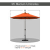 ASTELLA 9' RD CRANK OPEN TILTING MARKET UMBRELLA, ECO906D709-P01 - PACIFIC BLUE