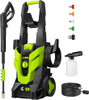 LWQ PRESSURE WASHER POWER WASHER WITH 4 QUICK CONNECT NOZZLES 1 FOAM- GREEN