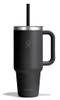 HYDRO FLASK TRAVEL TUMBLER WITH HANDLE CLEAR LID WITH STRAW STAINLESS STEEL