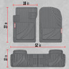 MOTOR TREND FLEXTOUGH ADVANCED PERFORMANCE CAR FLOOR MATS & CARGO LINER Gray