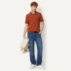 AMAZON ESSENTIALS MEN'S SLIM-FIT SHORT-SLEEVE COTTON POLO SHIRT LARGE BRICK RED