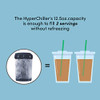 HYPERCHILLER PATENTED ICED COFFEE/BEVERAGE COOLER 12.5OZ - SLATE BLUE