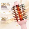 HIPPIH Infrared Blow Dryer Brush 4 in 1 Hair Dryer Brush Anti-frizz - Pink