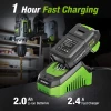 WORKPRO 20V LITHIUM SINGLE BAY BATTERY CHARGER WORKPRO 20V 4.0AH&2.0AH - GREEN