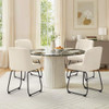 LUE BONA BREATHABLE DINING ROOM CHAIRS SET OF 4 MODERN UPHOLSTERED KITCHEN