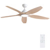 Newday Solid Wood 60 Inch Ceiling Fan with LED Light & Remote Control