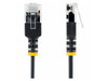 StarTech 6in Black Ultra Slim CAT6a Ethernet Cable, Snagless, UTP, 34AWG Bare