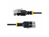 StarTech 6in Black Ultra Slim CAT6a Ethernet Cable, Snagless, UTP, 34AWG Bare